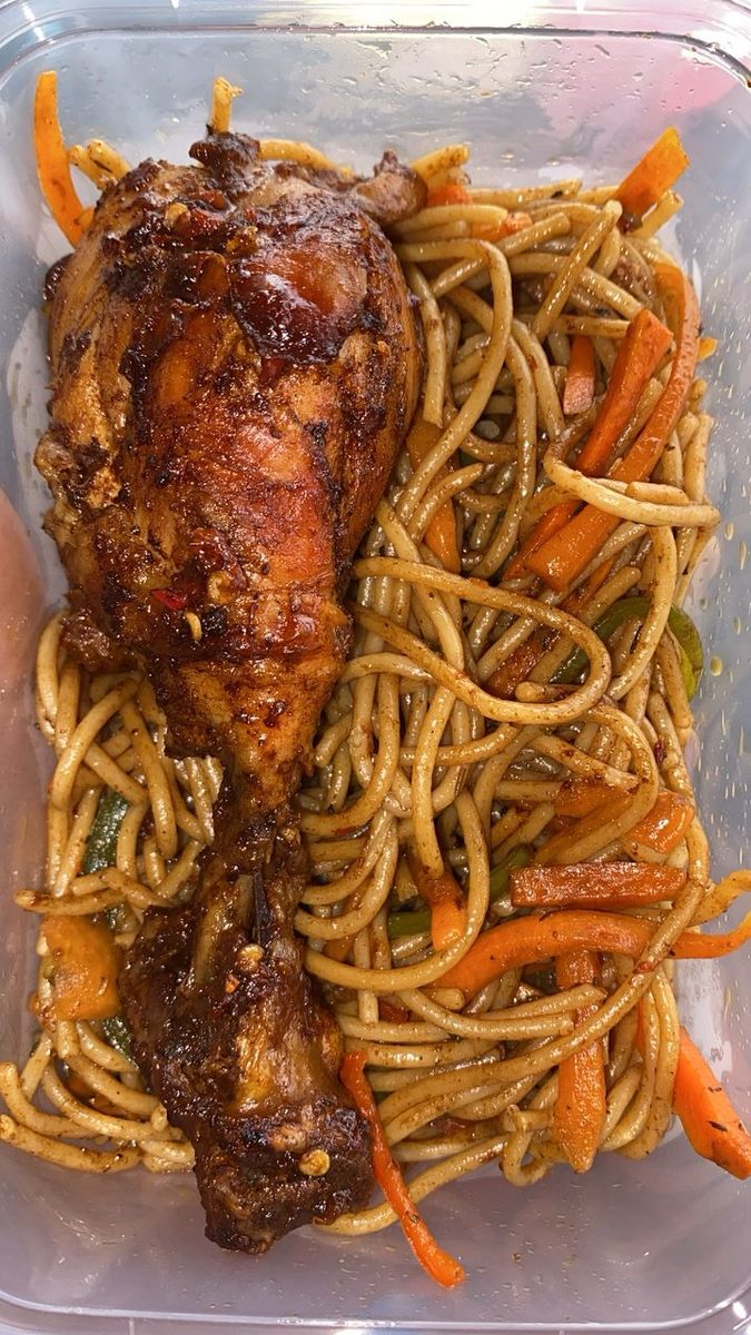 Stirfry Spaghetti and Chicken
