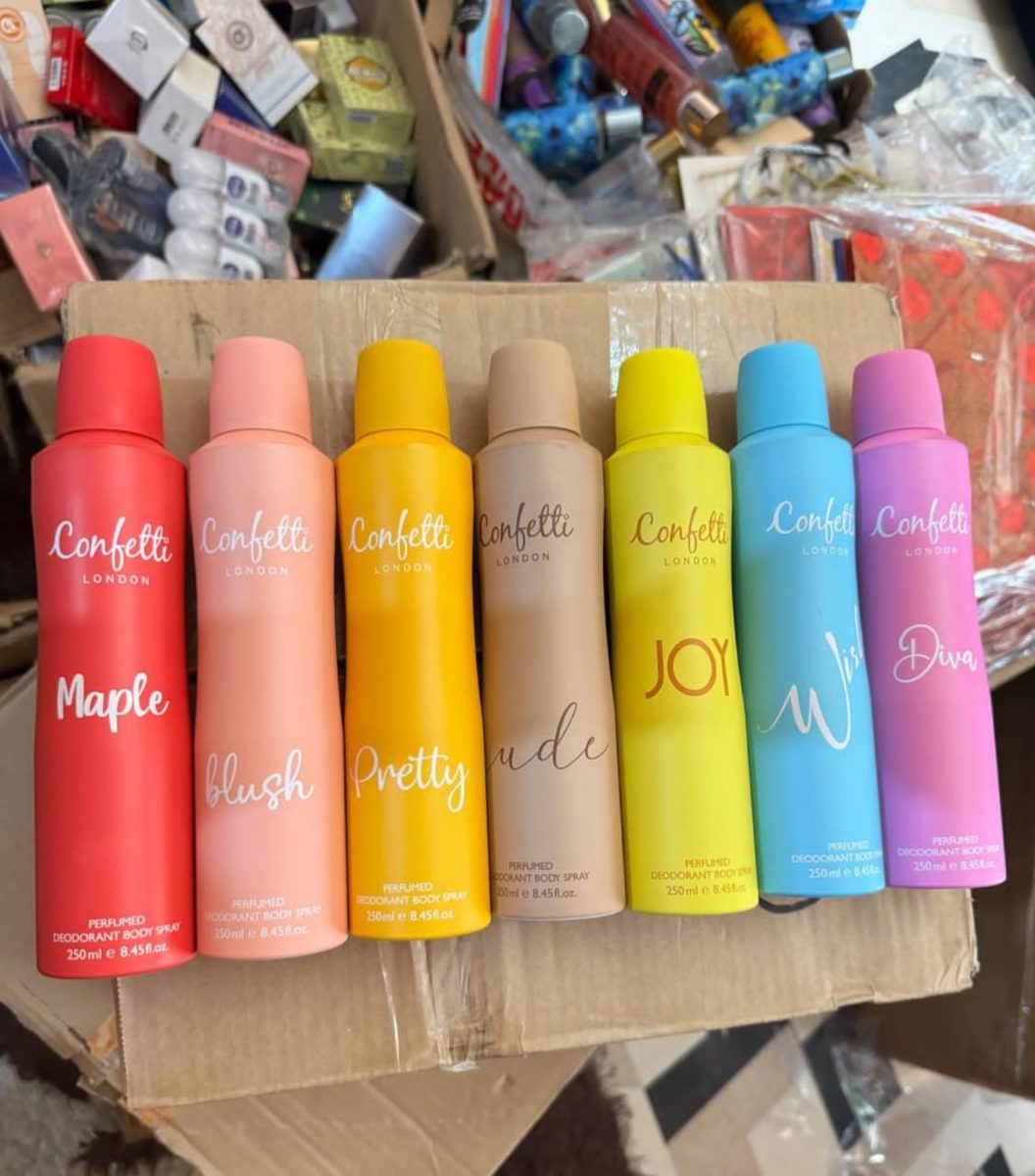 Confetti body spray