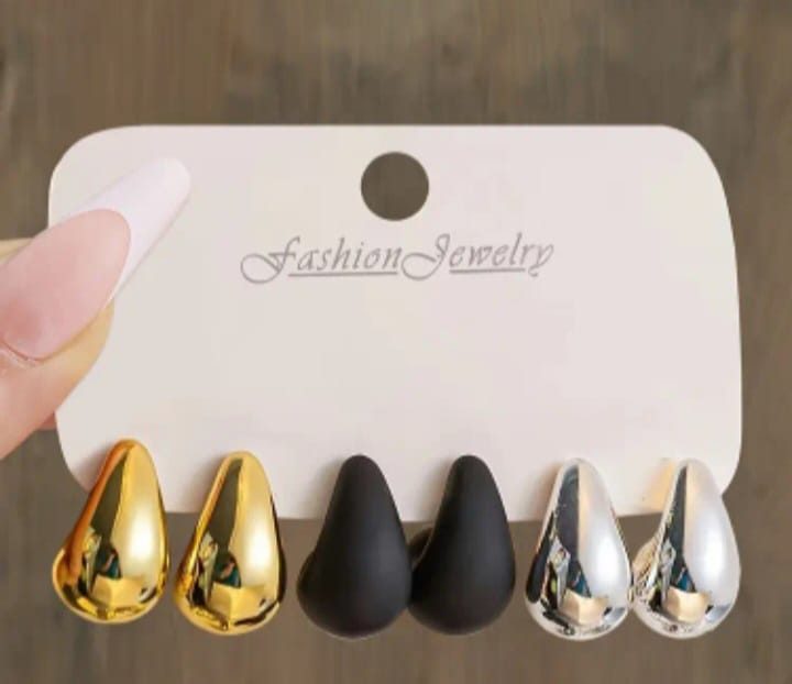 Teardrop Stud Earrings.
