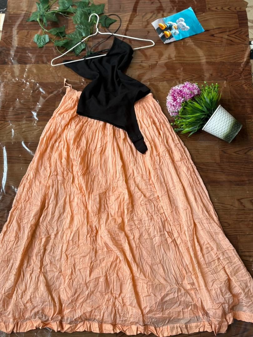 Maxi pleats skirt