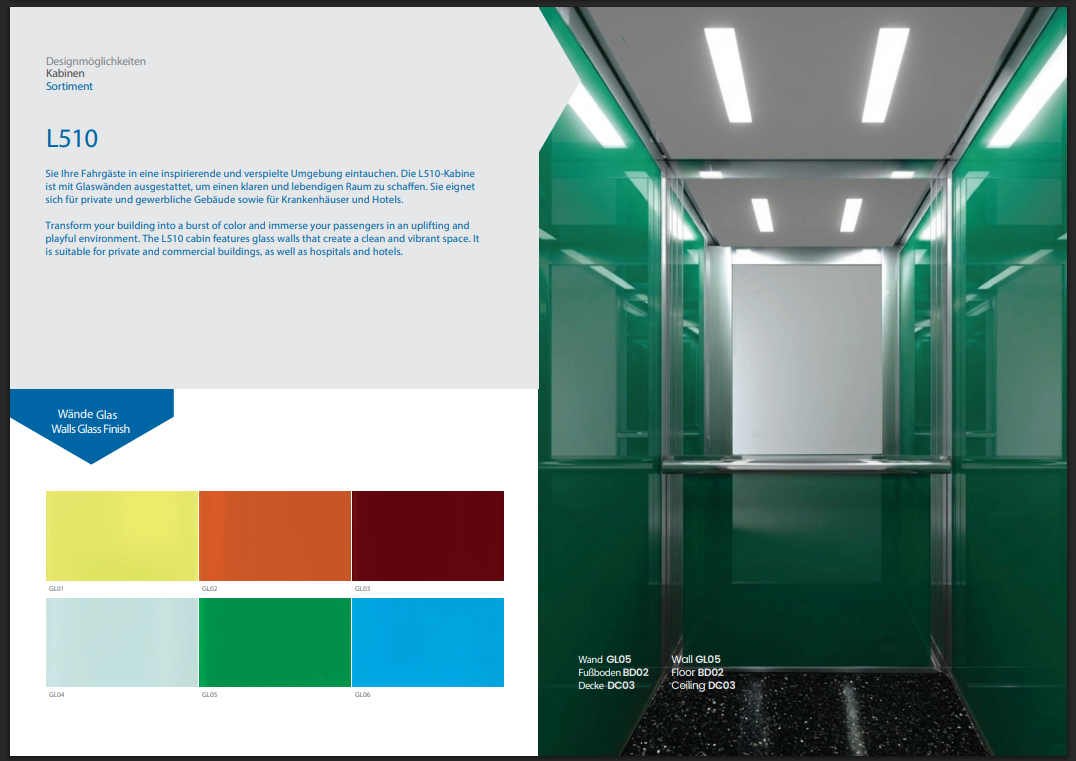 L510 glass cabin catalog sheet
