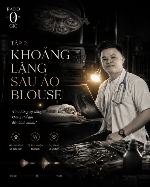 Ảnh bìa của bài viết RADIO 0 GIỜ Tập 2: Khoảng Lặng Sau Áo Blouse – Góc Khuất Nghề Bác Sĩ Thú Y Tại MBV VET