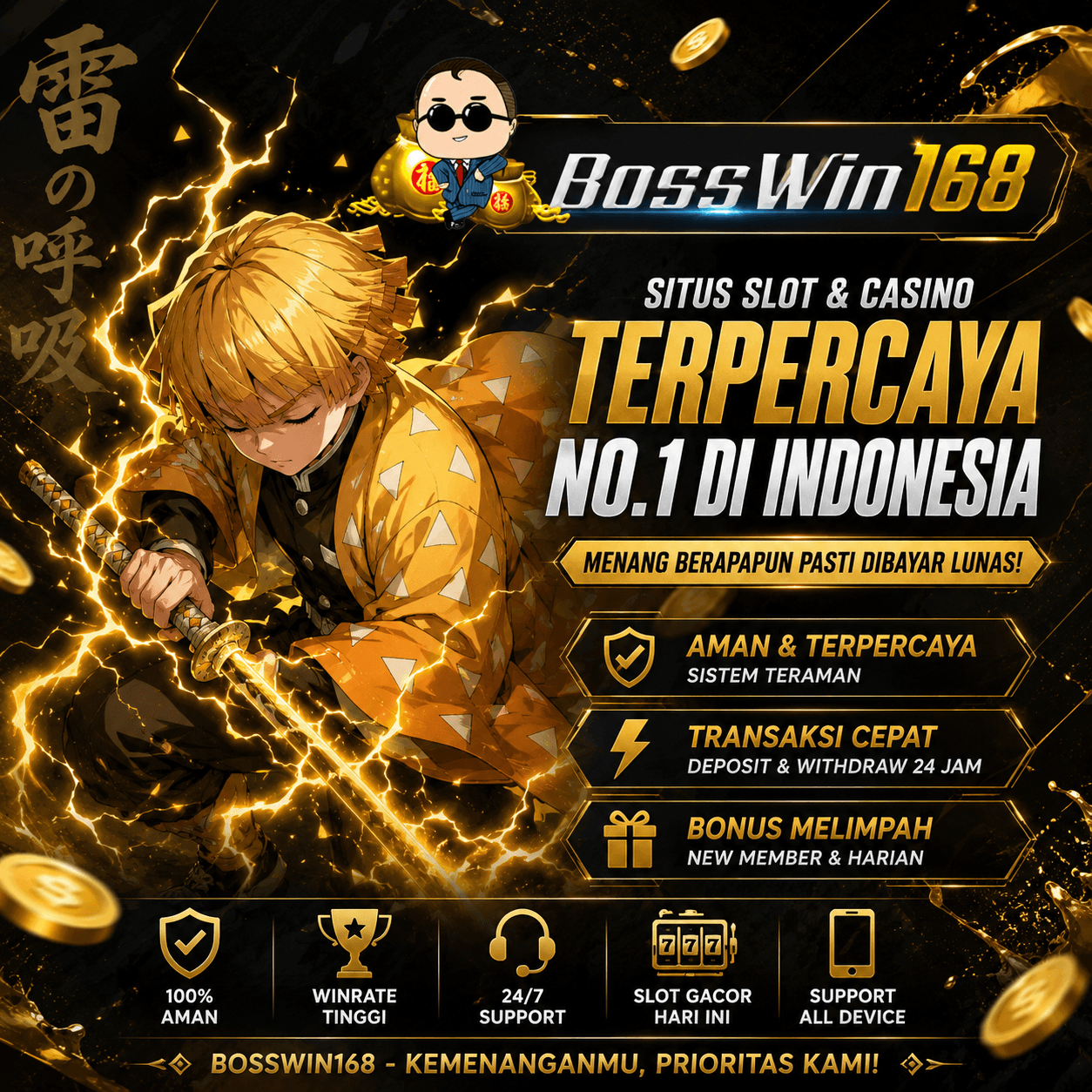 BOSSWIN168: Situs Game Online Paling Keren - Gampang Maxwin & Banjir Jackpot!100ml front of pack