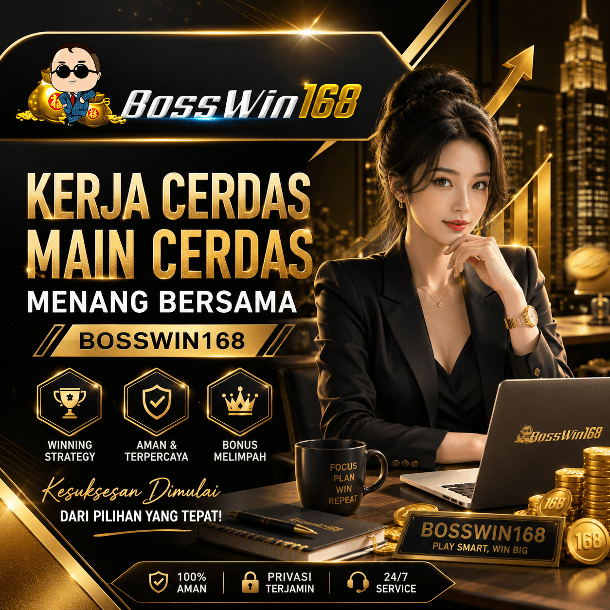 BOSSWIN168 - KESUKSESAN DIMULAI DARI PILIHAN YANG TEPAT100ml front of pack