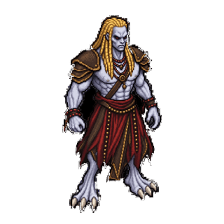 Pale Warrior — pixel art character