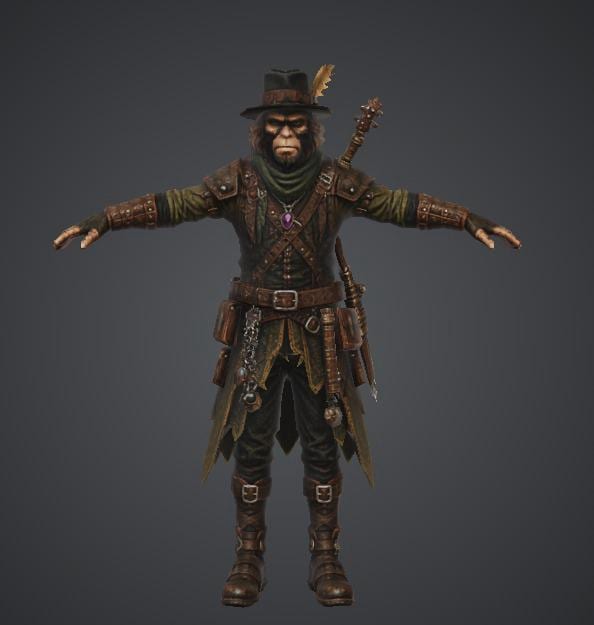 Character Art — Ape Ranger — 3D