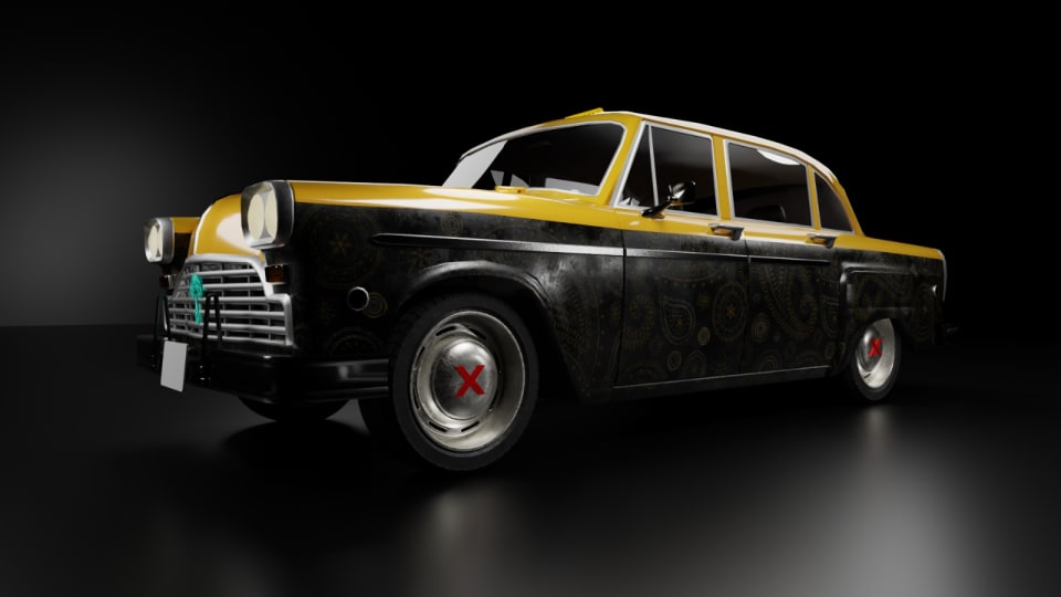 Vehicle Art — Checker Cab — Night