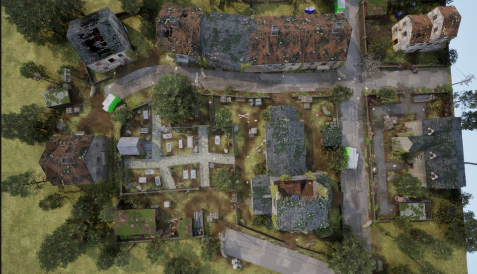 Level Art — Ruined Town — Aerial