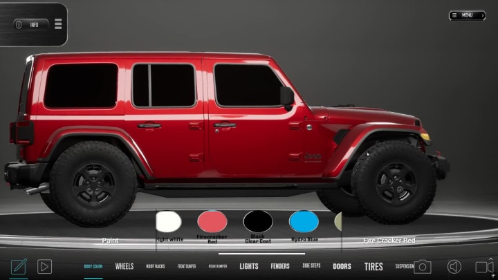 RigBuilder Jeep Configurator — Unreal Engine 3D Configurator · SaaS