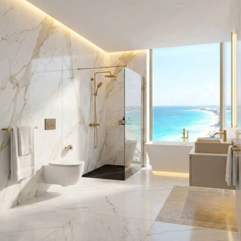 Crea el mismo baño pero con la regadera nueva sin perder detalle
