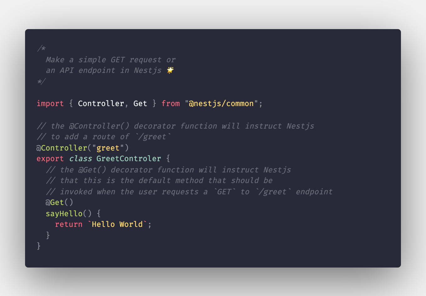 How to make a simple GET request or an API endpoint in Nestjs? | MELVIN ...