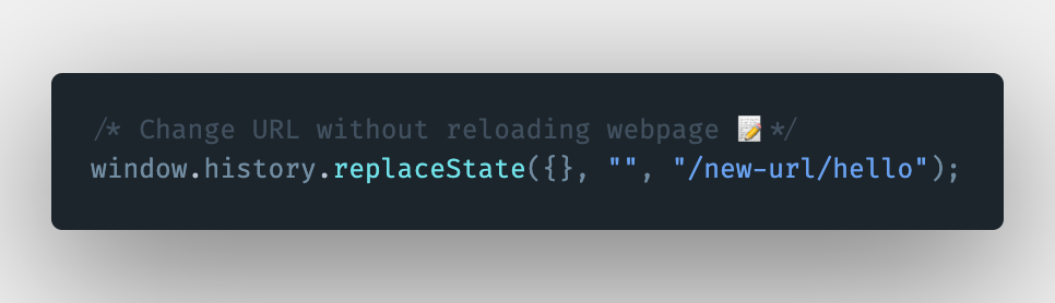how-to-change-the-url-of-a-webpage-without-reloading-using-javascript