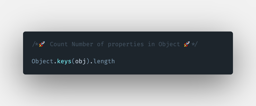 javascript program to count the number of keys properties in an object