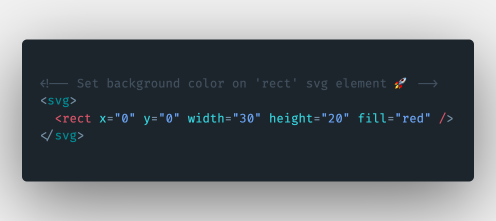 How to set the background color on the rect svg element in HTML ...