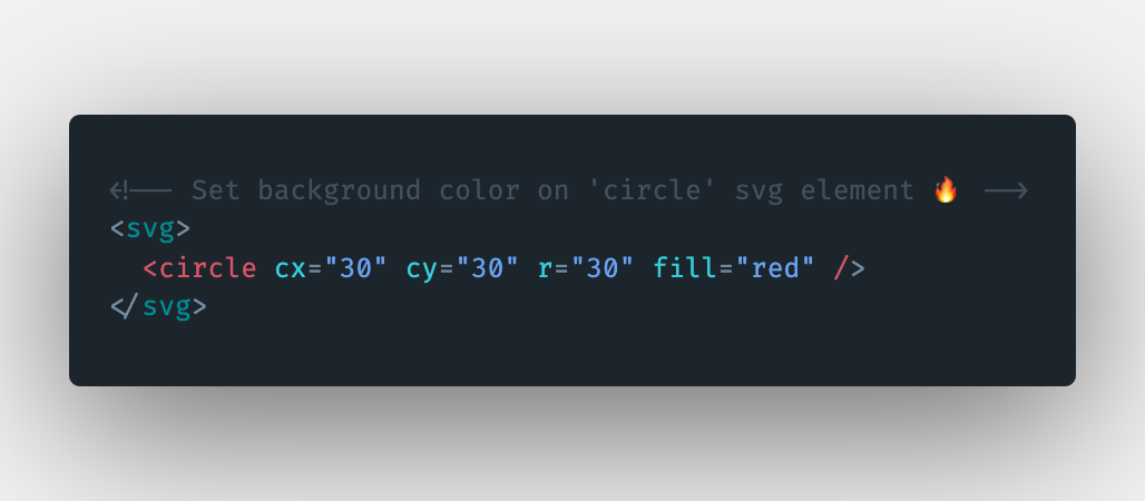 How to set the background color on the circle svg element in HTML ...