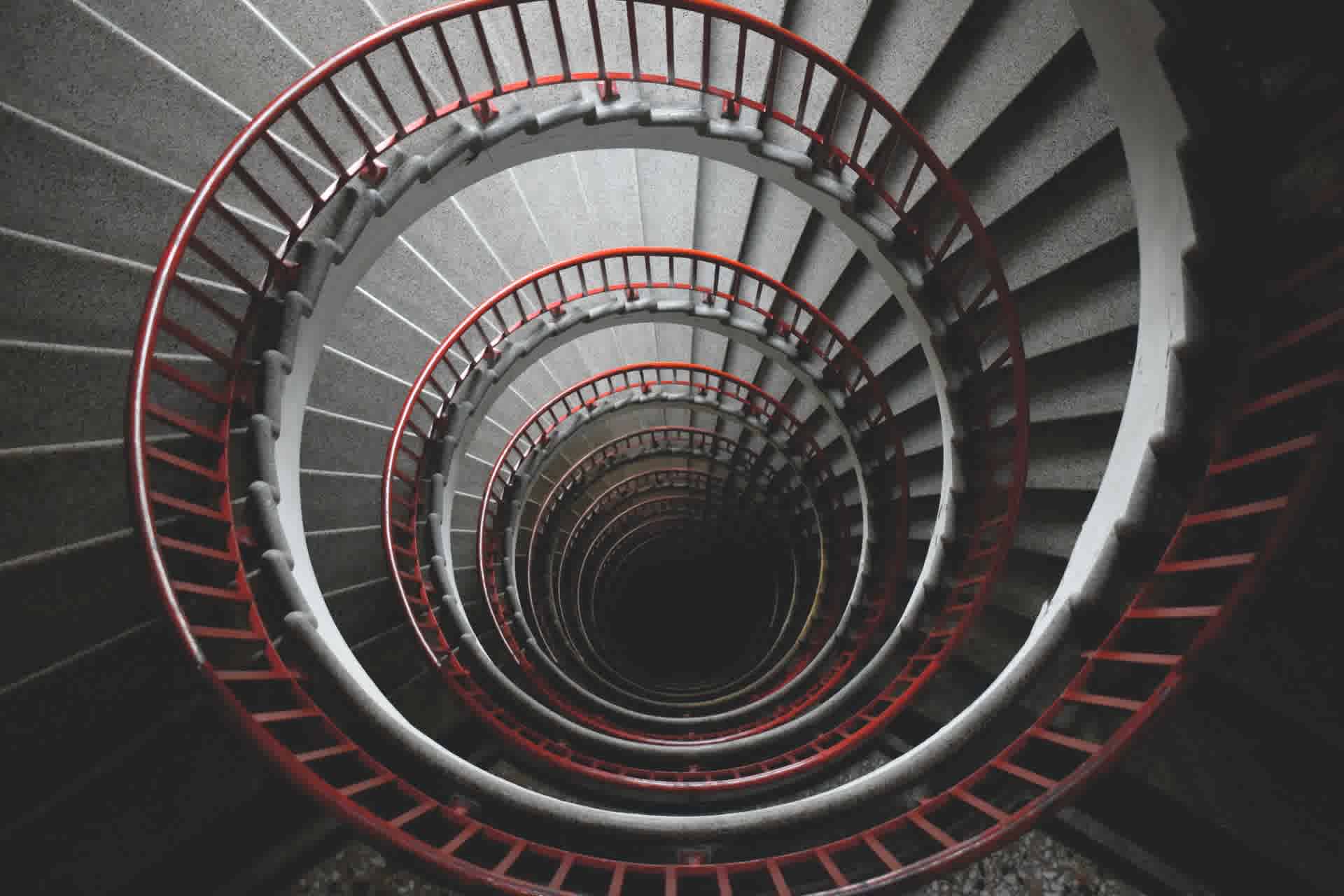 spiraling stairs