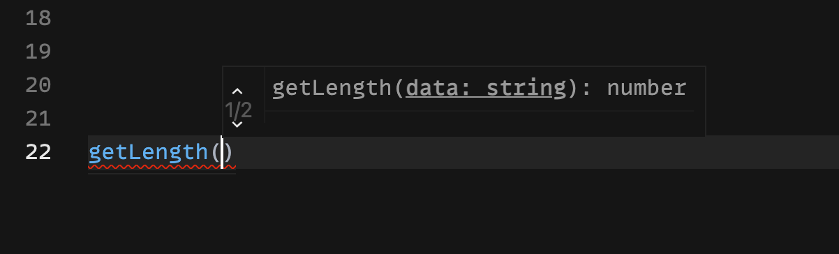 First function overload signature