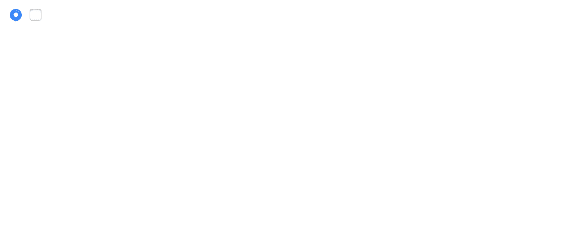 webpage with a simple radio input and checkbox input HTML element
