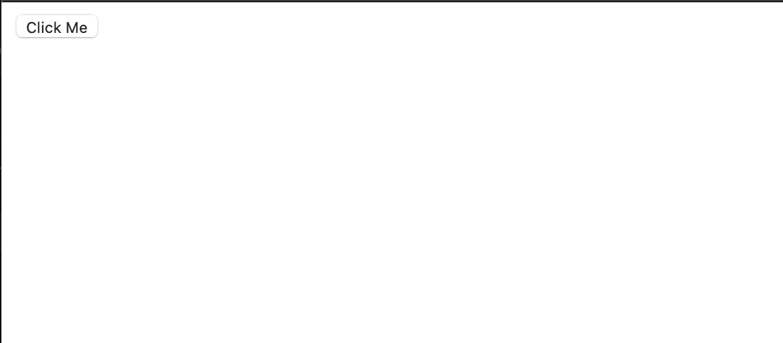 webpage with a button
