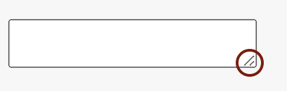 Textarea tag resizing button