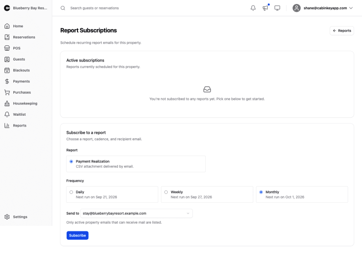 Report Subscriptions