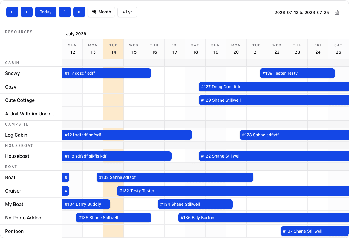 Resource Calendar