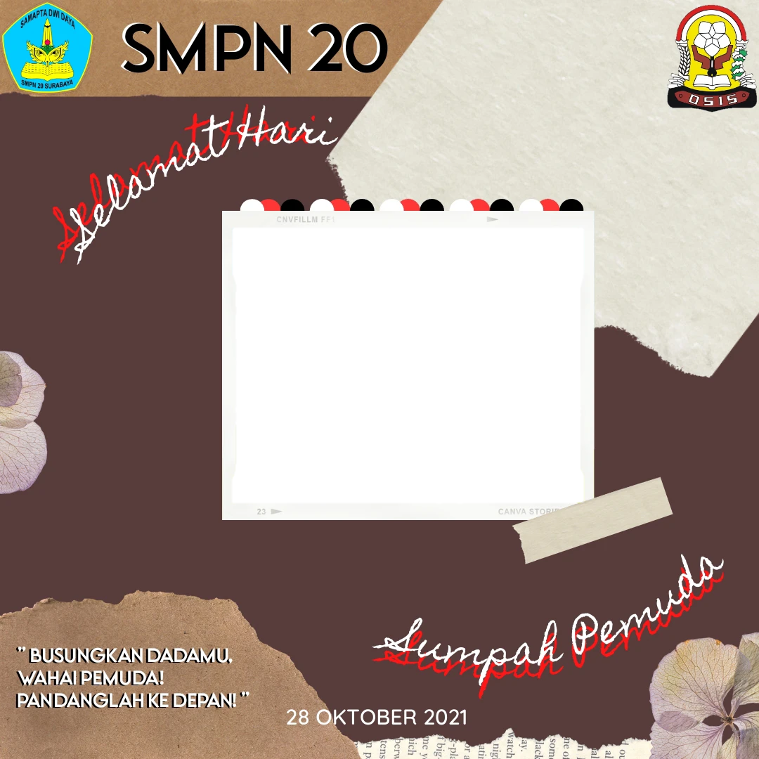 Download Twibbon Hari Sumpah Pemuda 2021 Keren buatan Sekar Ayu