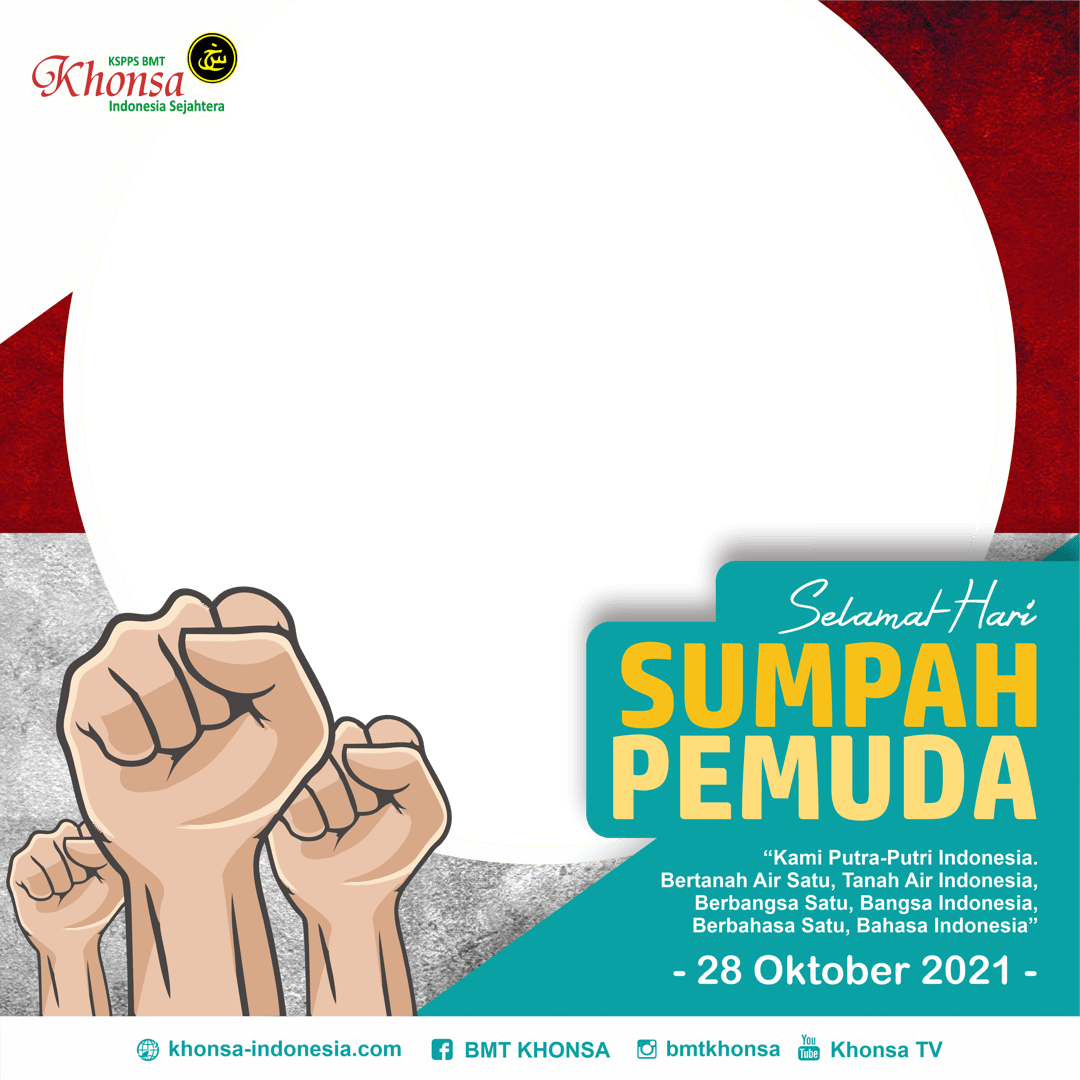 Twibbon untuk Hari Sumpah Pemuda FREE buatan Digital Khonsa