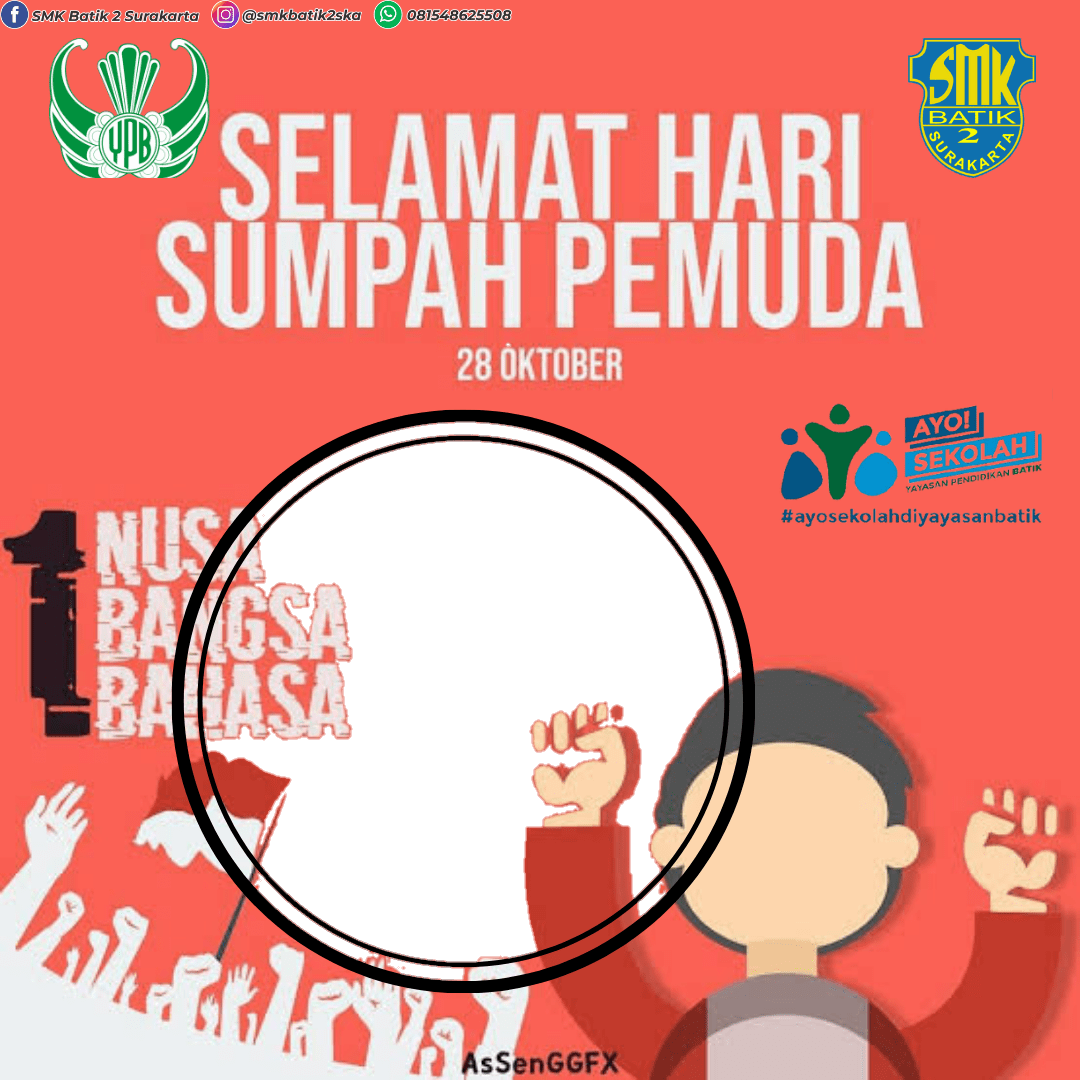 Twibbon Sumpah Pemuda Background PNG buatan Akuzai Nul