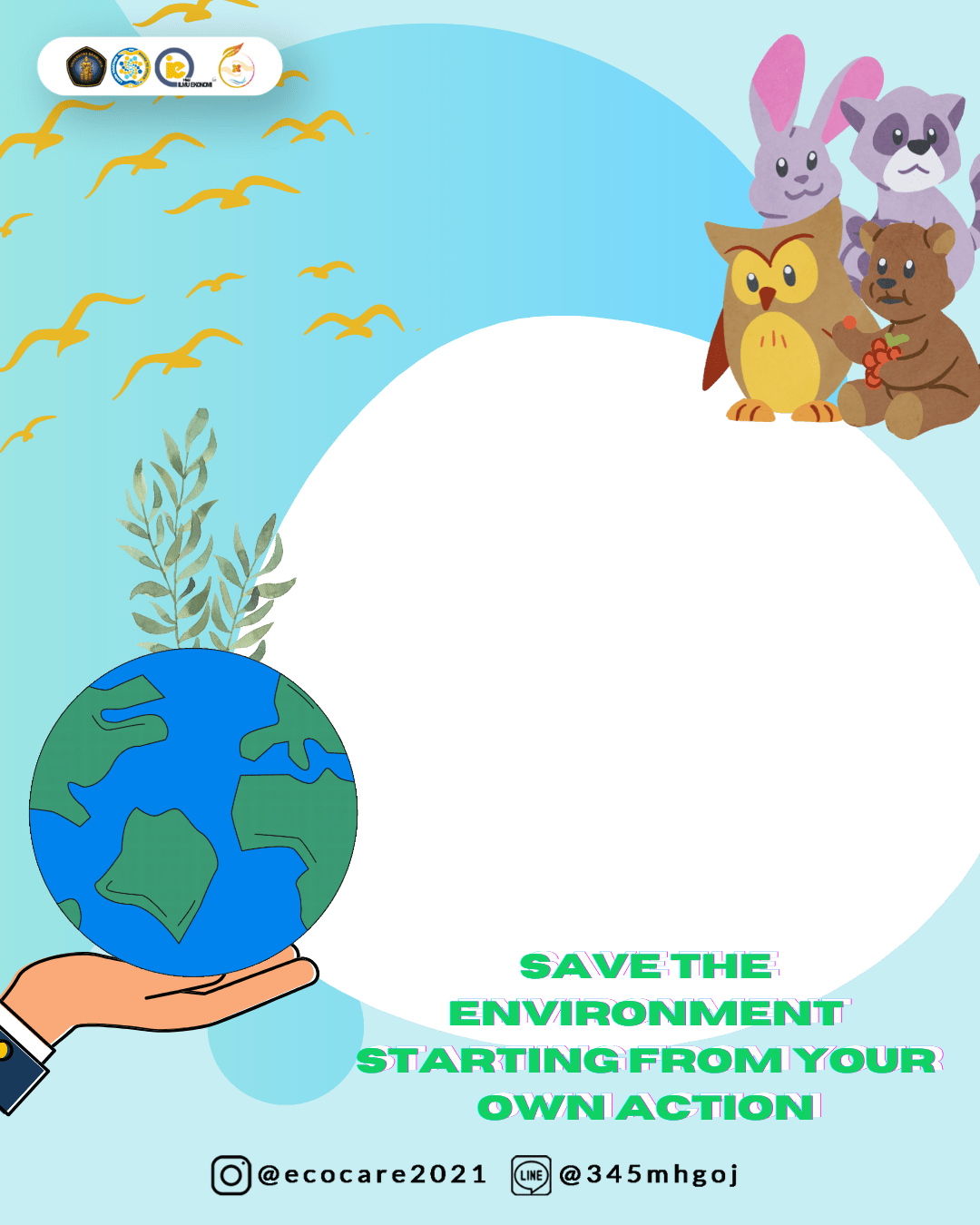 Twibbon untuk Care About Environtment Campaign FREE buatan Maria Septiani Sitanggang