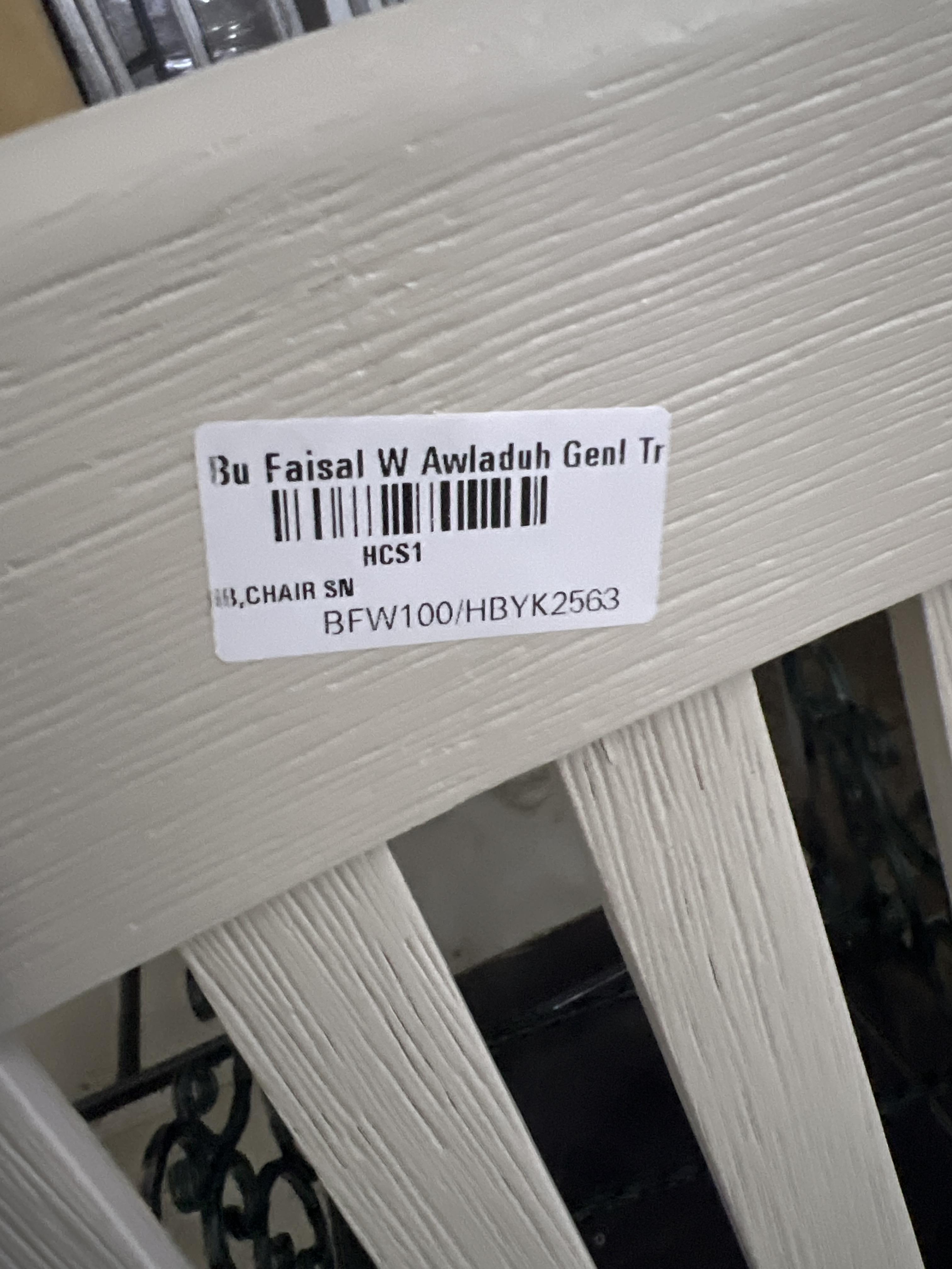 Used Dining Chair Set White with Cushion 2