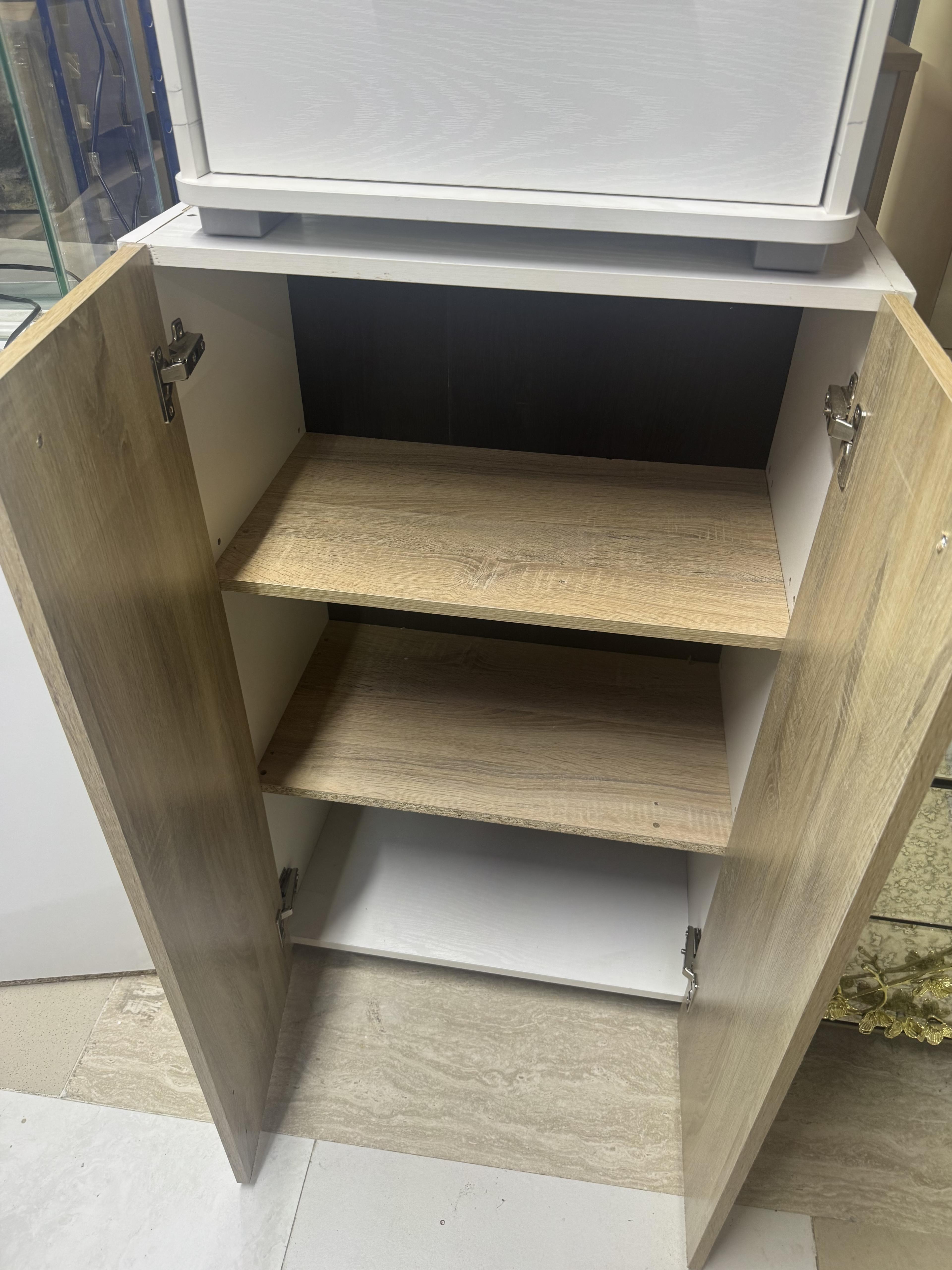 New Wood Storage Cabinet with Shelves 3
