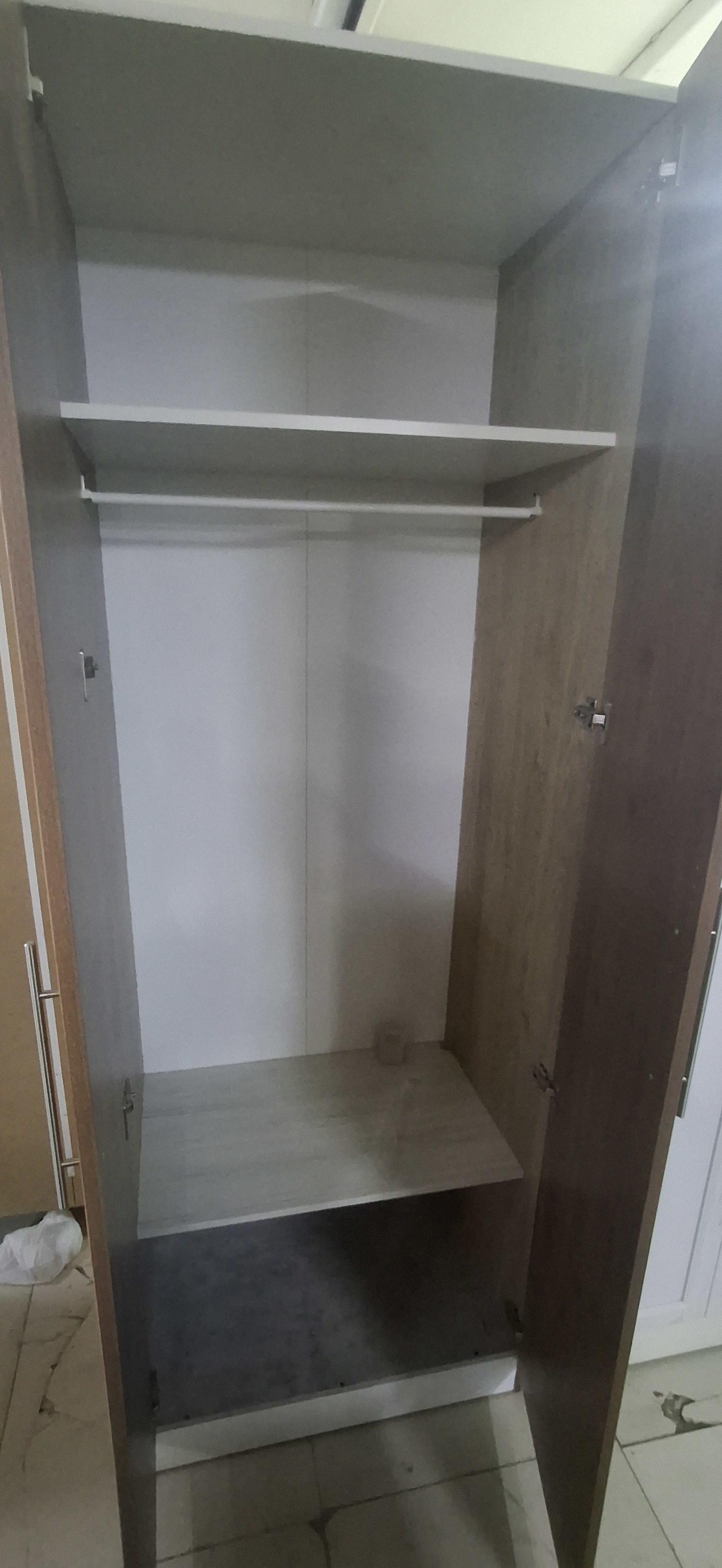 New Bufaisal Wooden Wardrobe Cupboard 2-Door 3