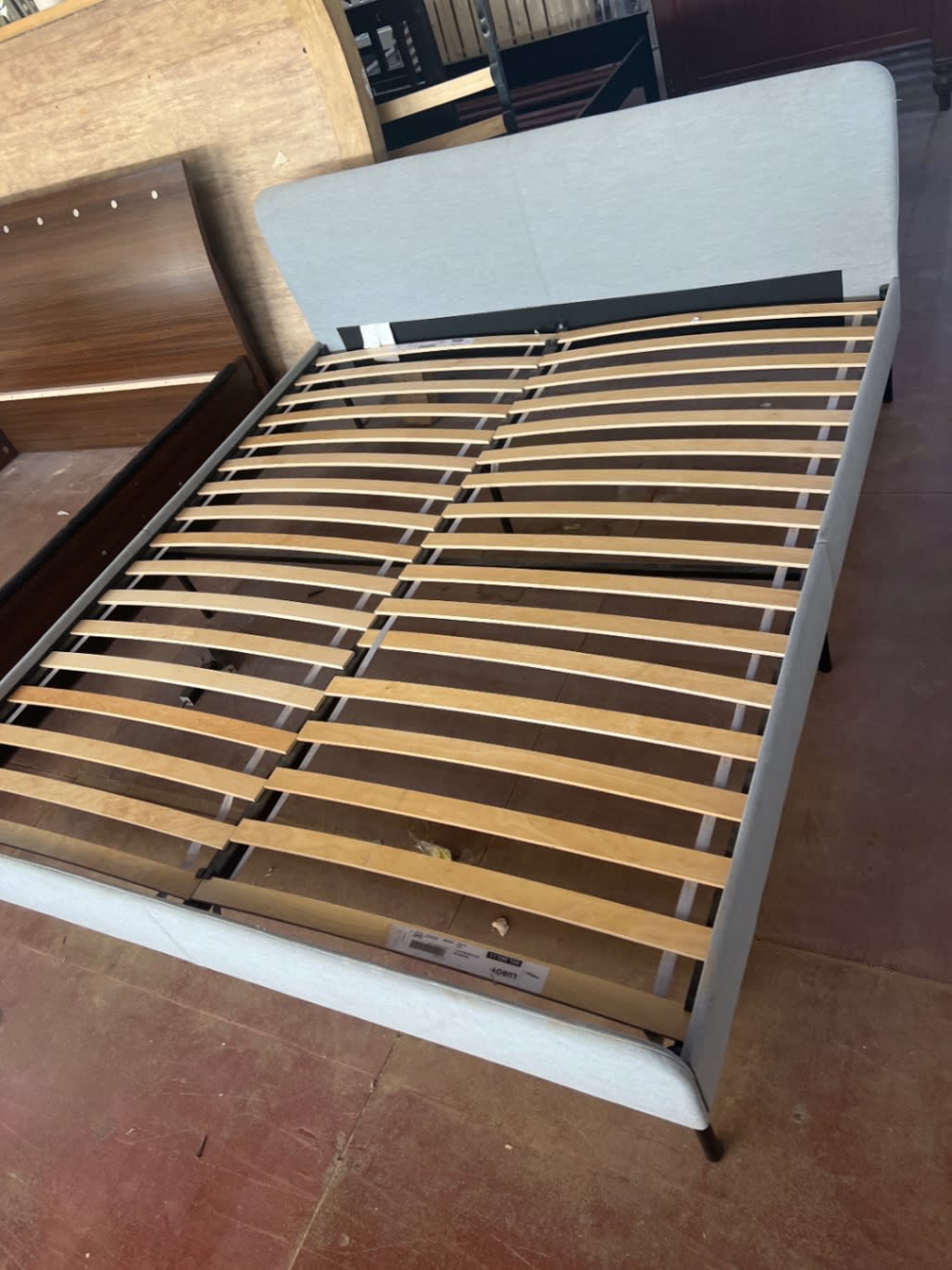 Upholstered Bed Frame with Slatted Base 3