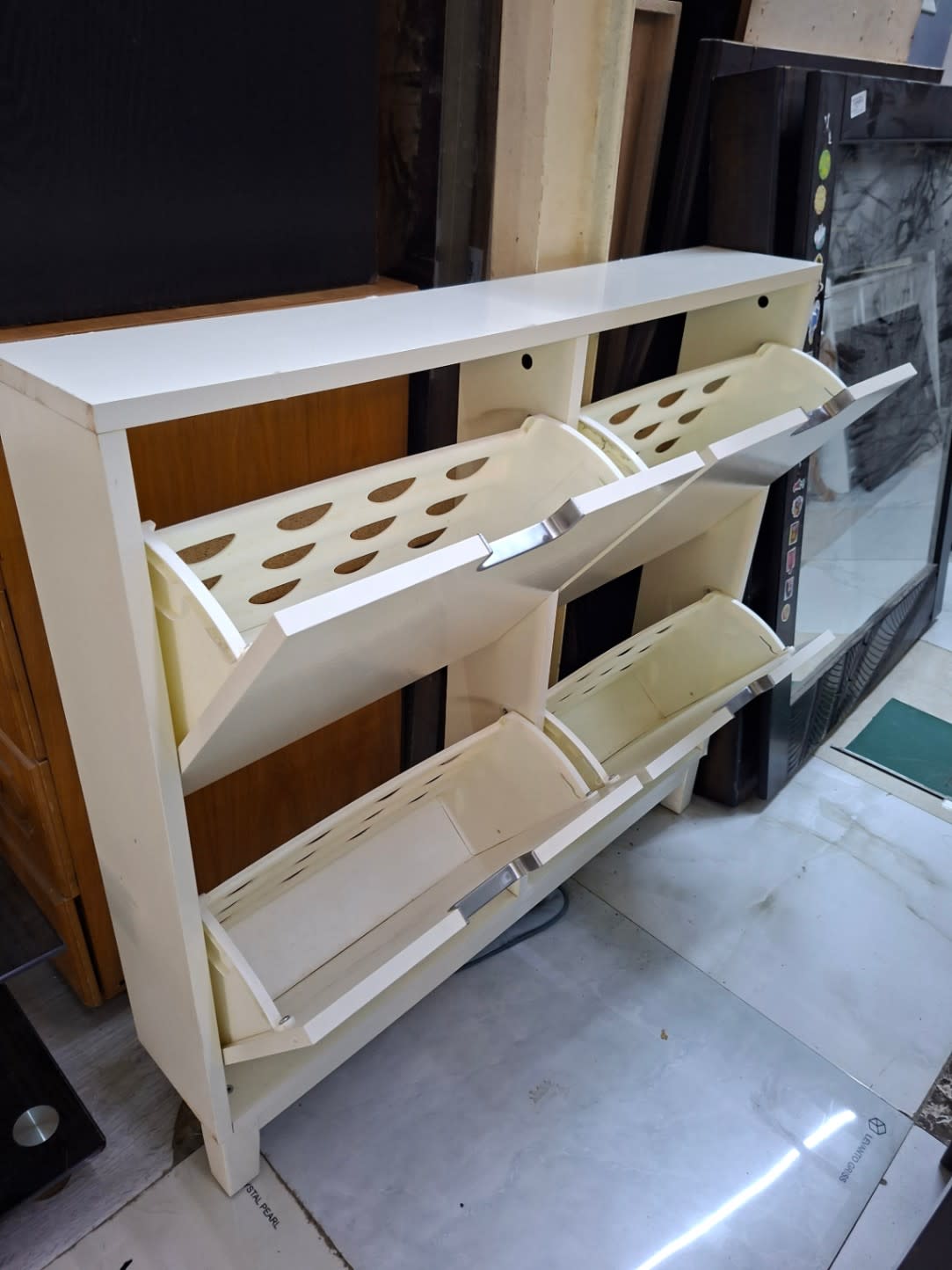 4-Compartment Shoe Cabinet 2