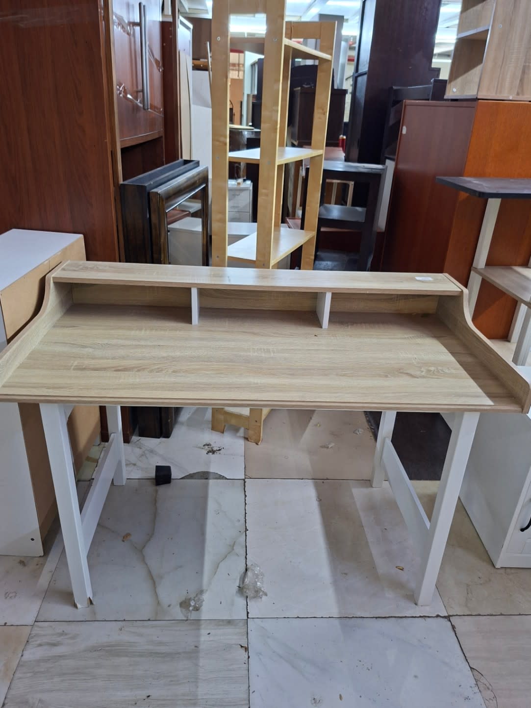 Study Desk with Upper Shelf Unit 2