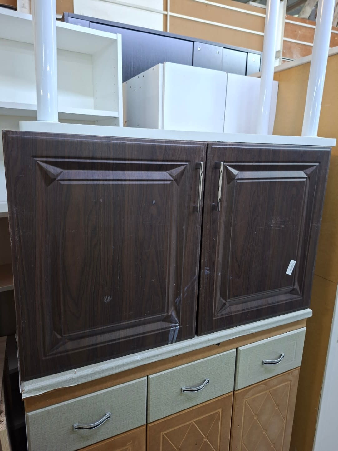 Two-Door Kitchen Cabinet with Shelves
