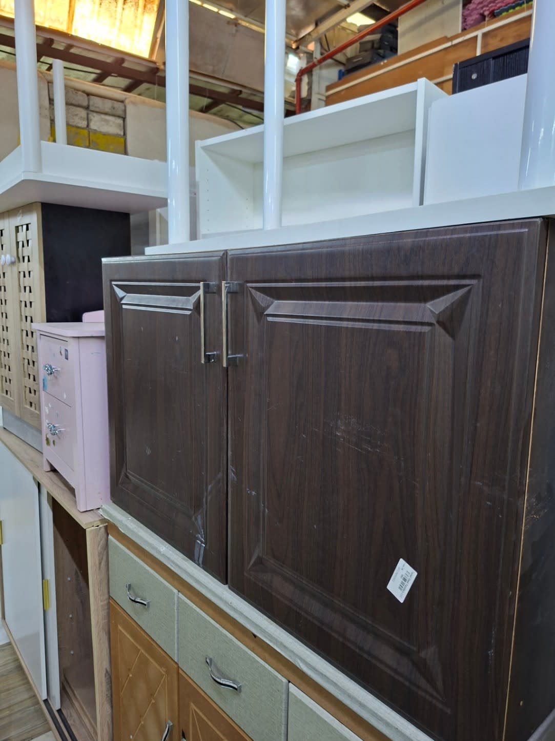 Two-Door Kitchen Cabinet with Shelves 2