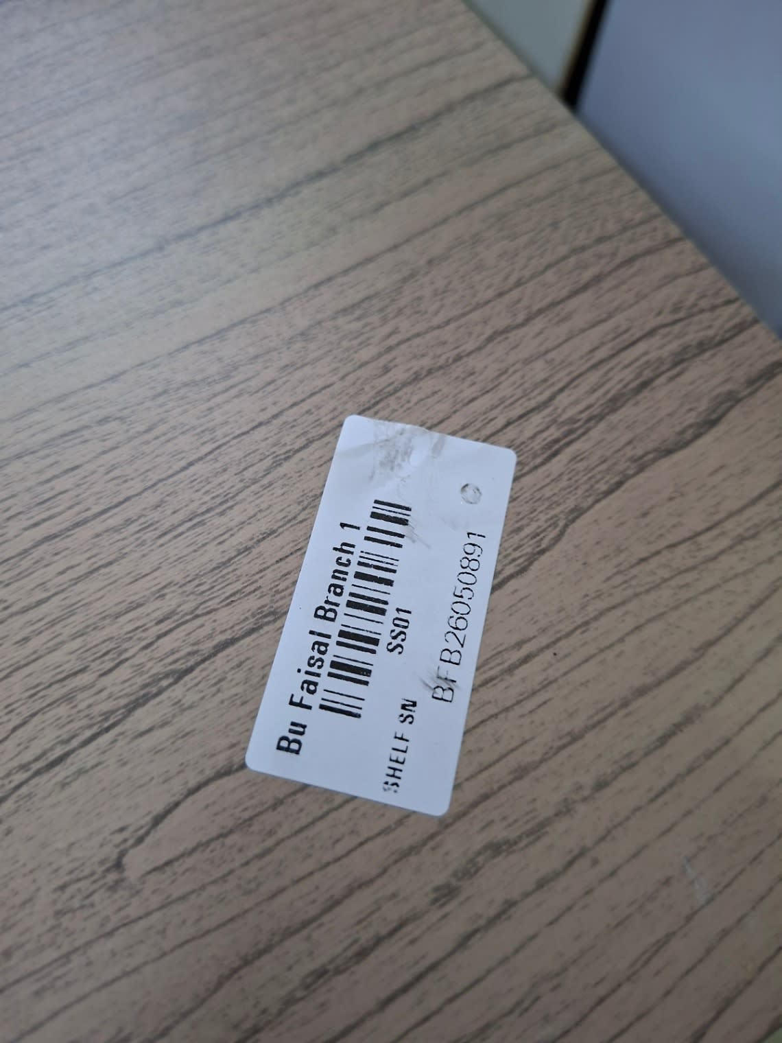 Bufaisal barcode label BFB26050891 for used 10-cube open bookshelf