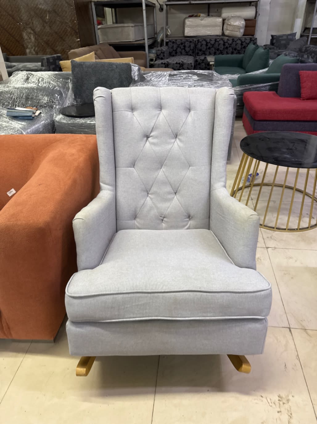 Wingback Rocking Armchair 2