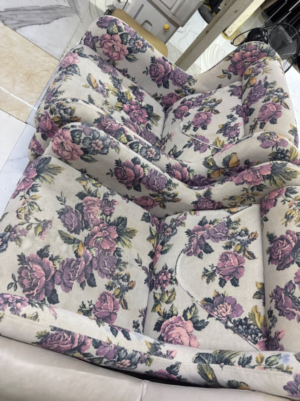 Floral Wingback Armchair Set (2 Pieces) 3