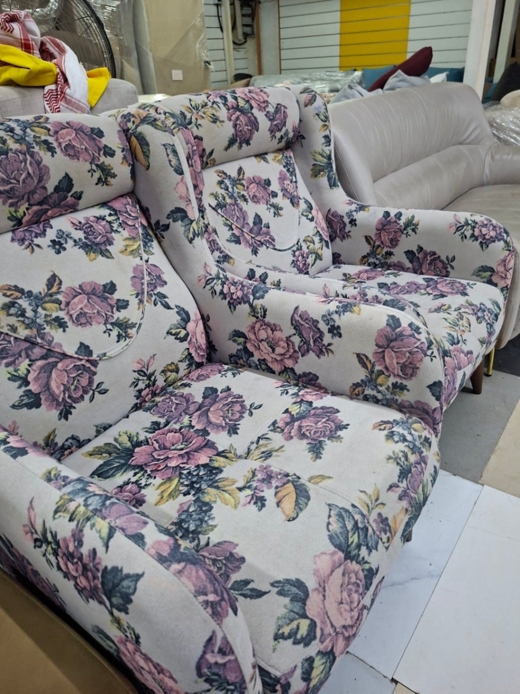 Floral Fabric Armchair
