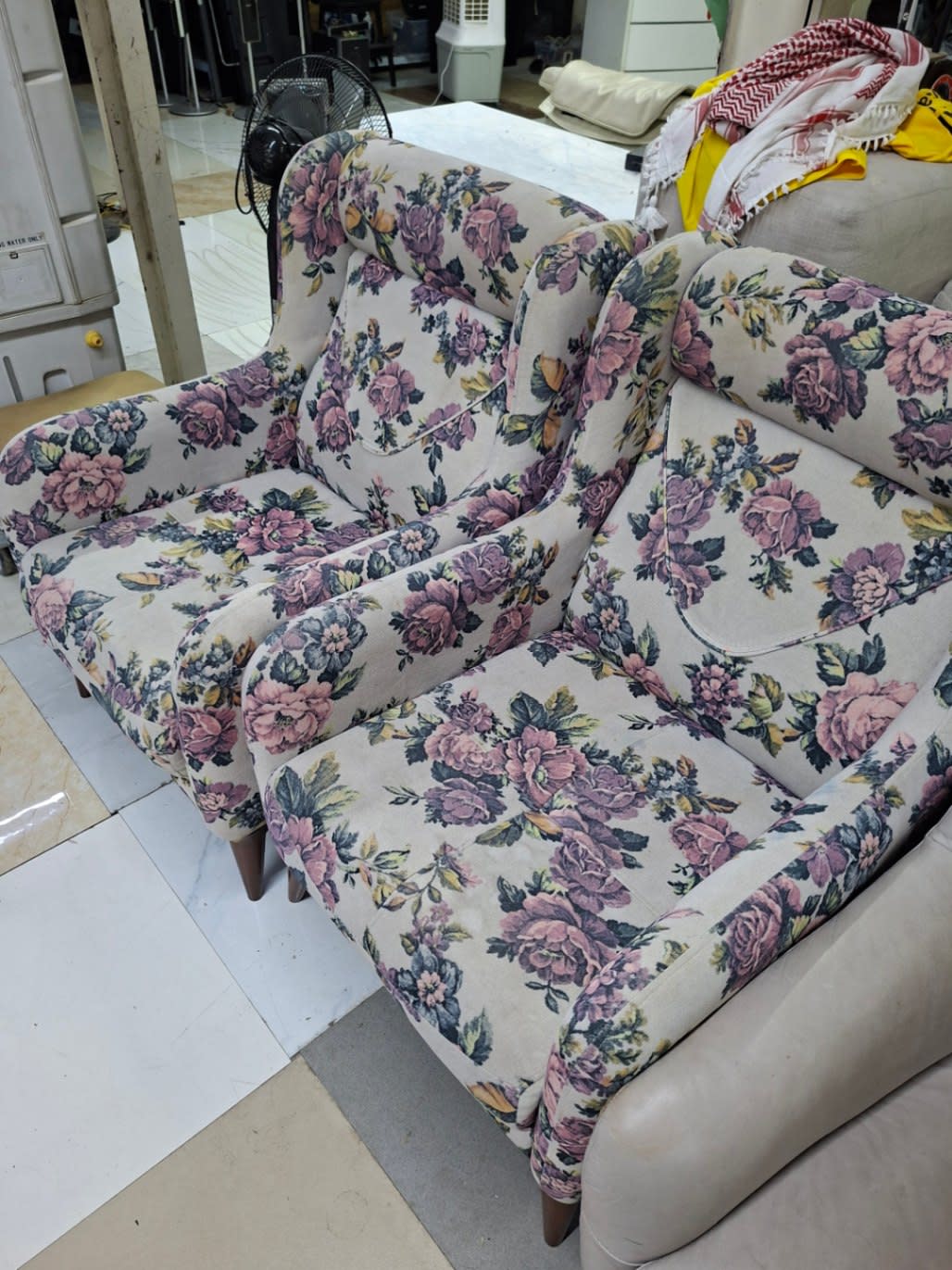 Floral Fabric Armchair 2