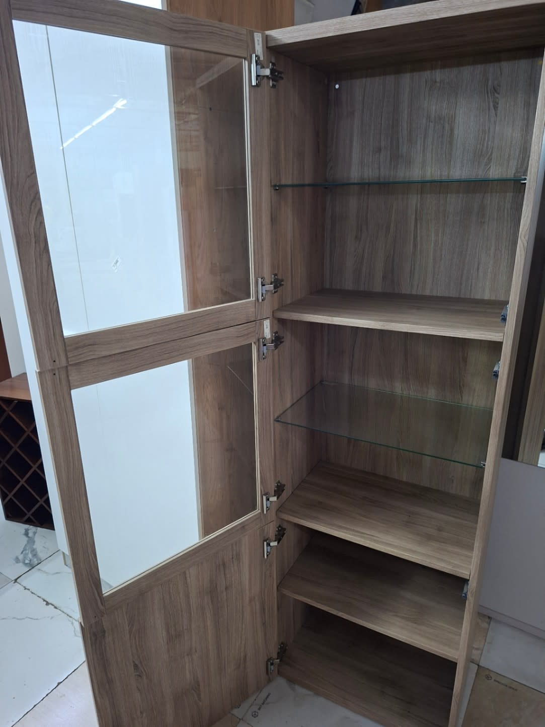Tall Display Cabinet with Glass Doors 2