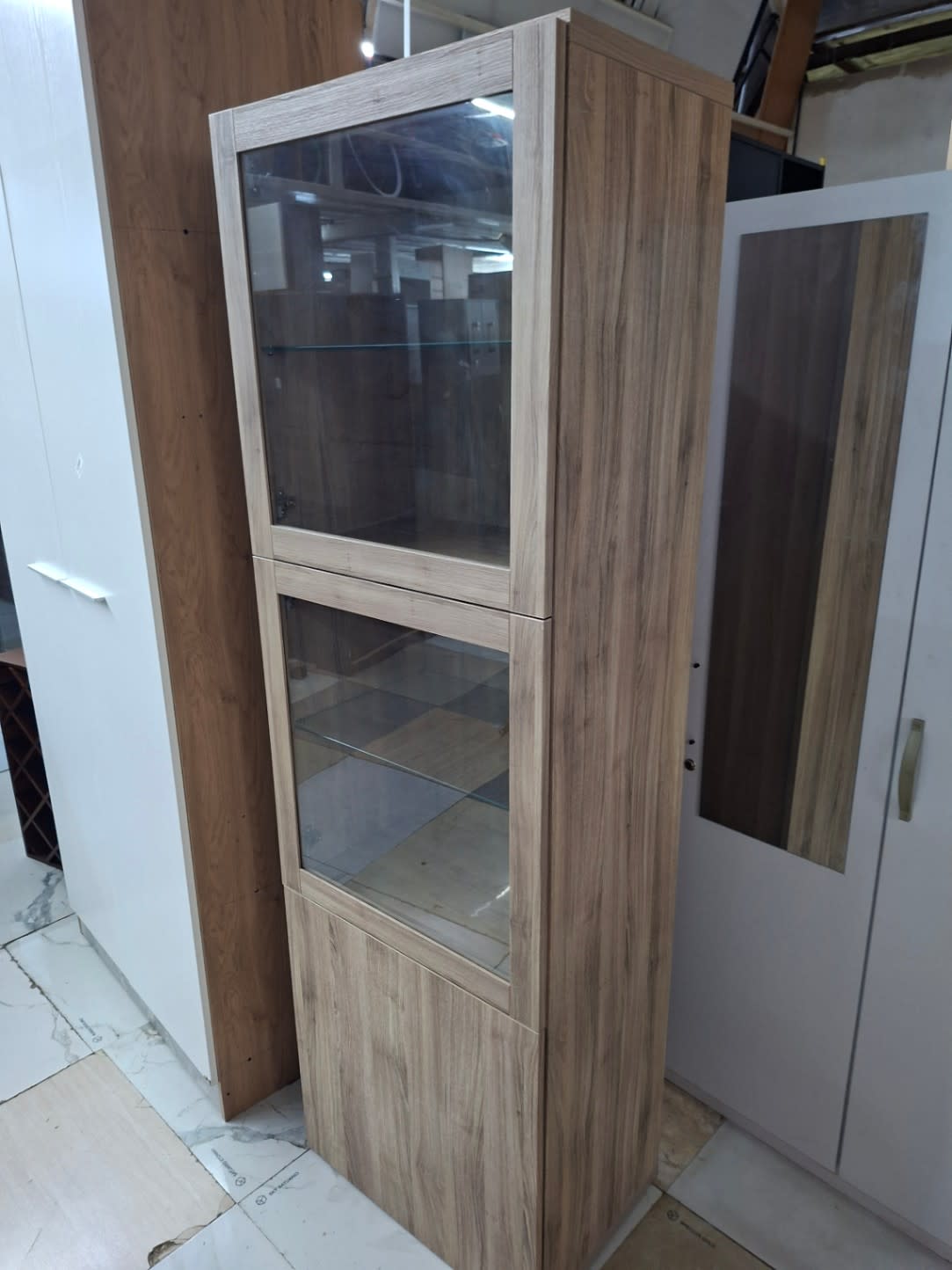 Tall Display Cabinet with Glass Doors 3