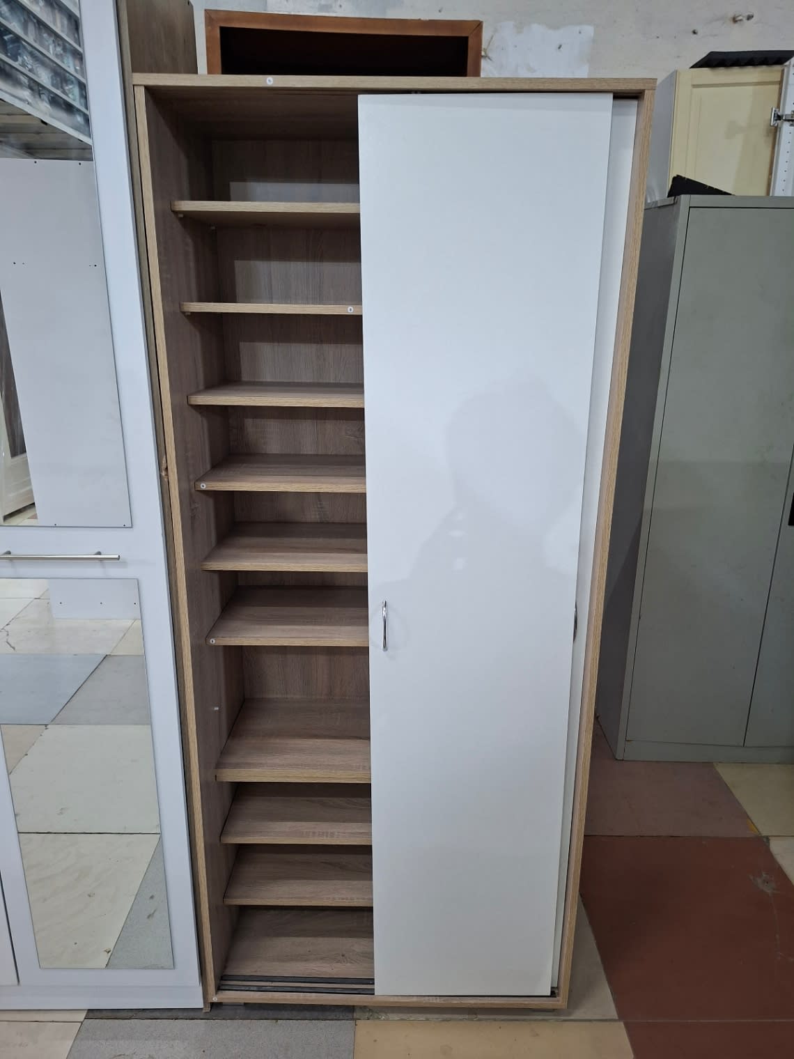 Large Shoe Cabinet with Sliding Doors 3