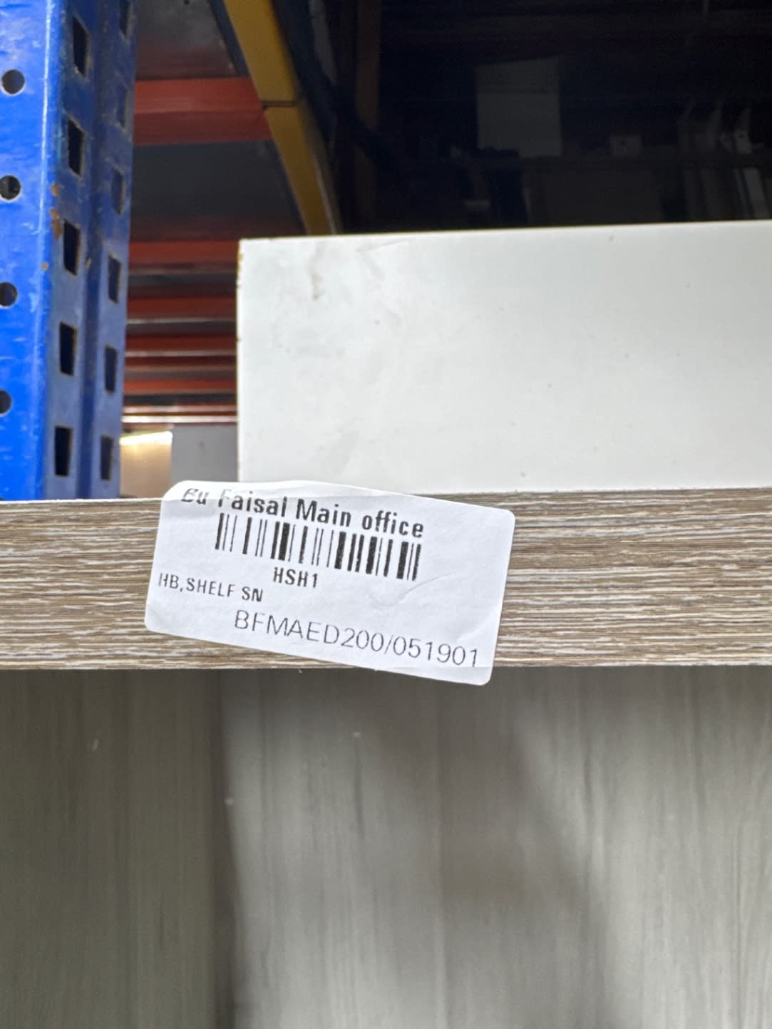 Bufaisal barcode label BFMAED200051901 for new 4-shelf open bookcase