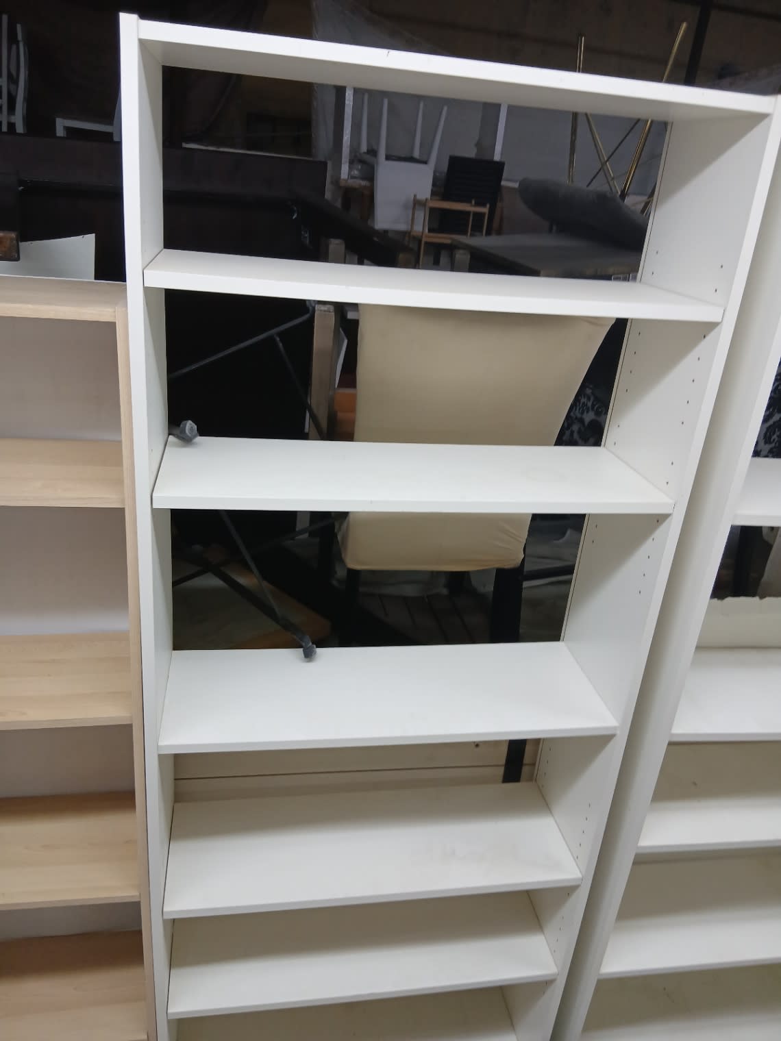 Tall Bookshelf Unit White 3