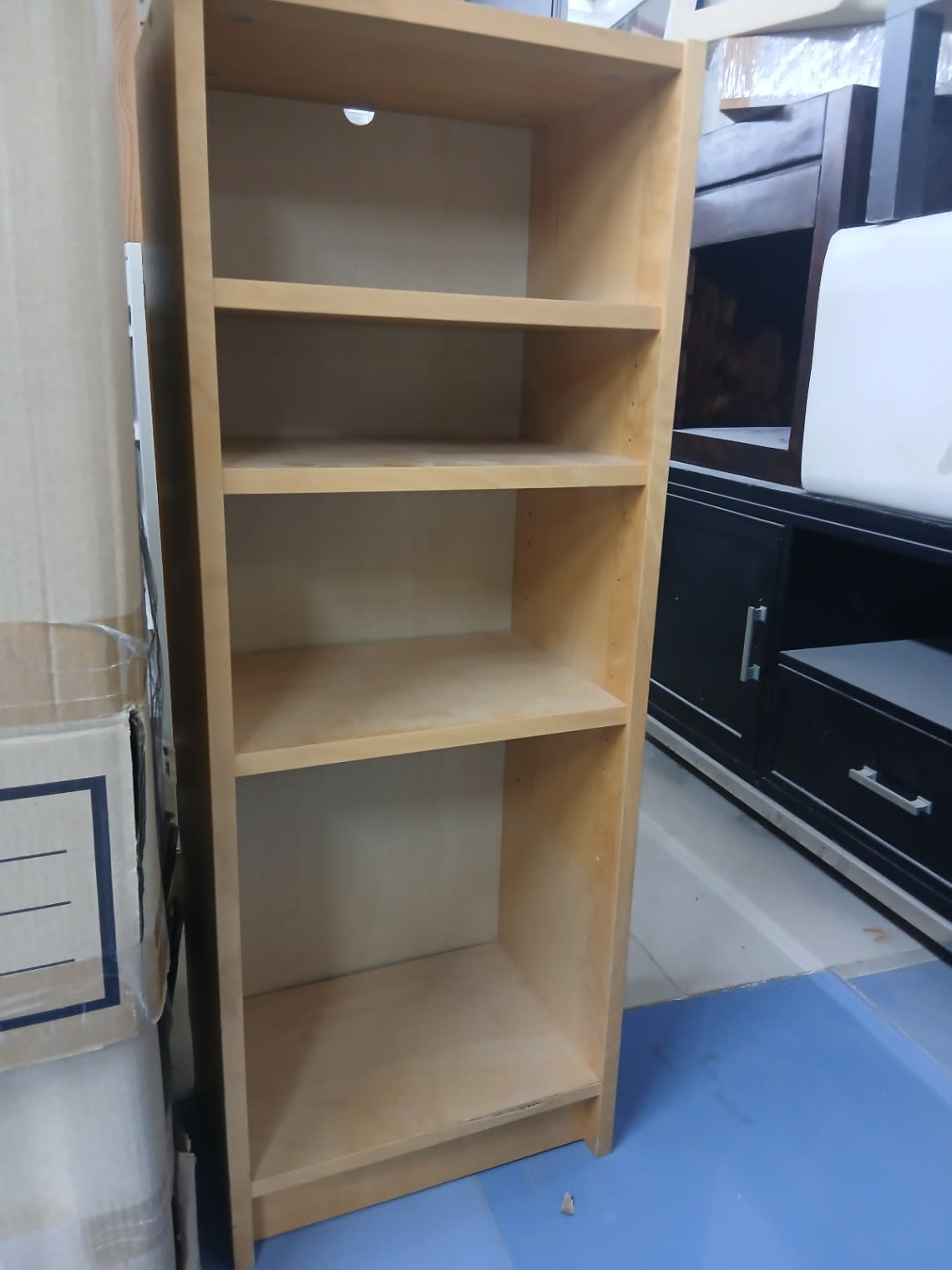 Fourth view of used 5-shelf bookcase in light beige at Bufaisal Ajman