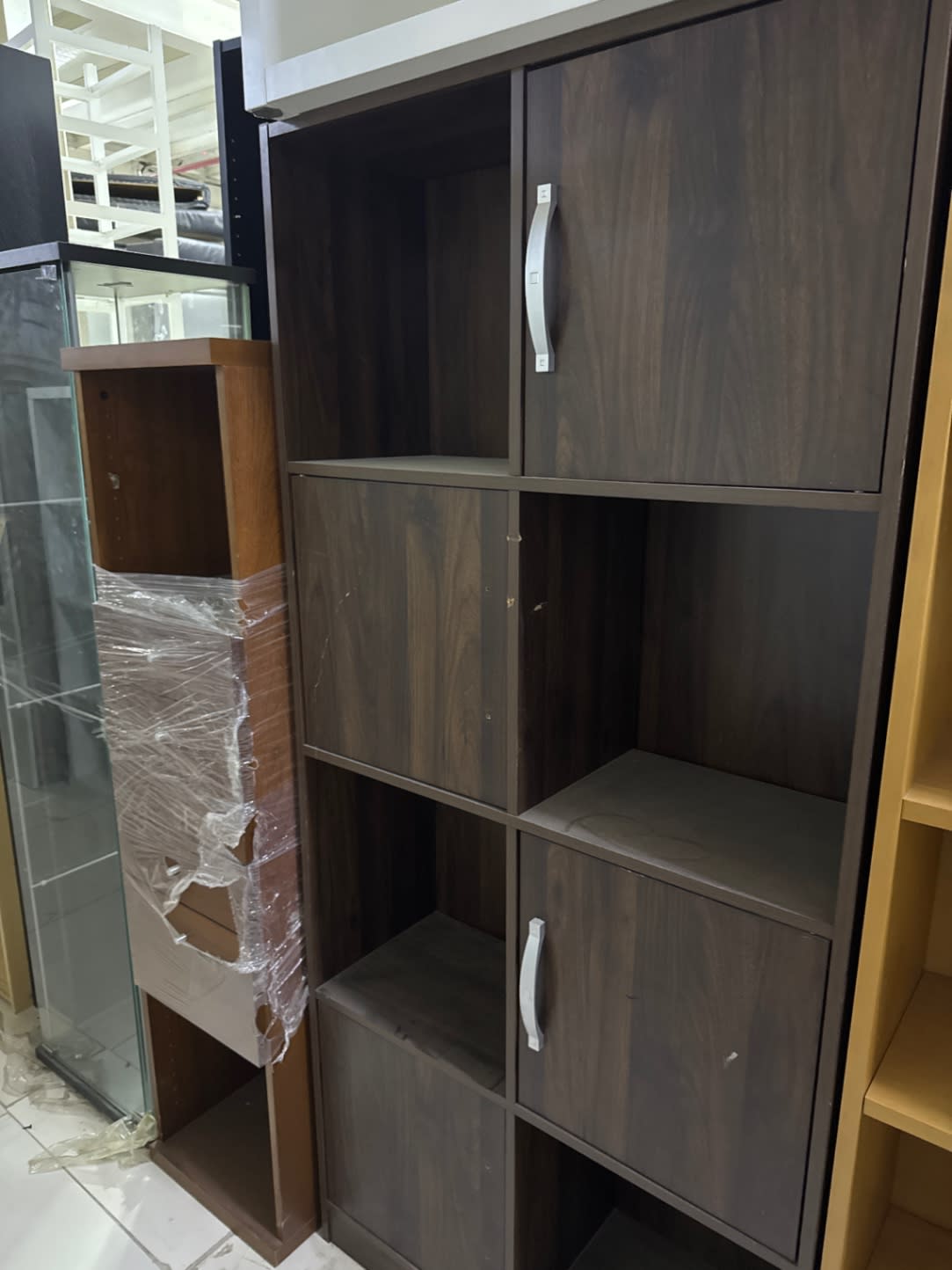 Storage Cabinet with Open Shelves